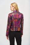 Joseph Ribkoff Foiled Print Faux Suede Jacket - Style 243921, back