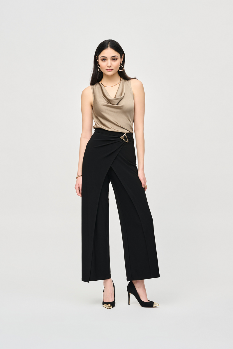 Joseph Ribkoff Wrap Pant with Buckle - Style 243028, front2