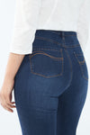 FDJ Petite Suzanne Slim Leg Jean - Style 8473250, back closeup, delight