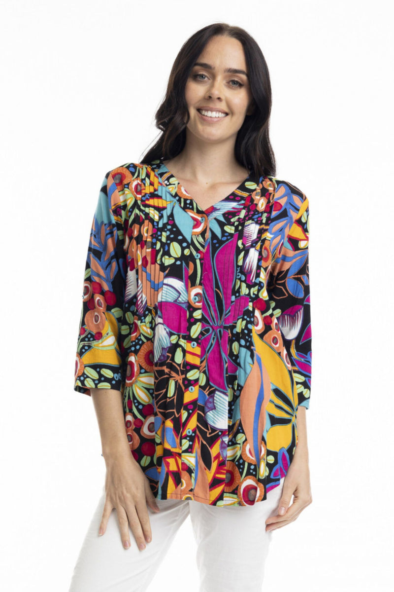 Front2 view of Orientique Copacabana Blouse - Style 62666