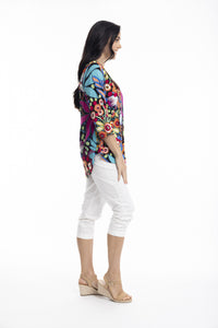 Side view of Orientique Copacabana Blouse - Style 62666