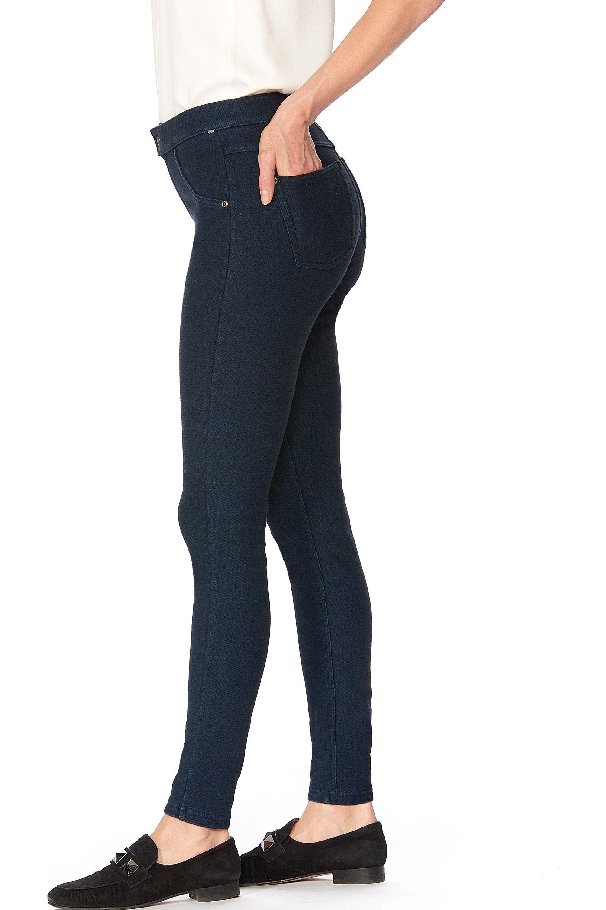 Women Fleece Lined Denim Jeans Thermal Spring Leggings Pants