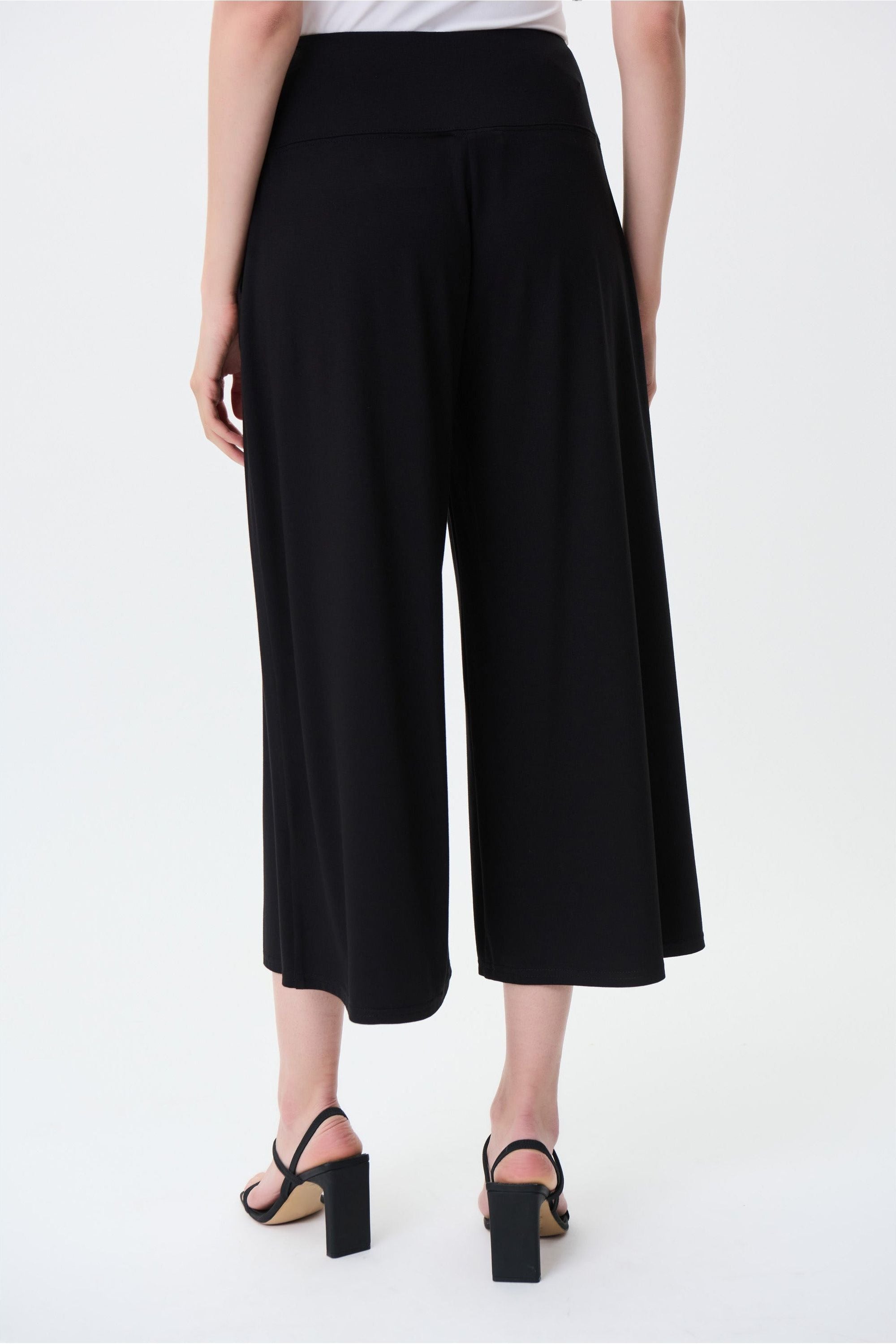 Pleated wide sale leg crop pants