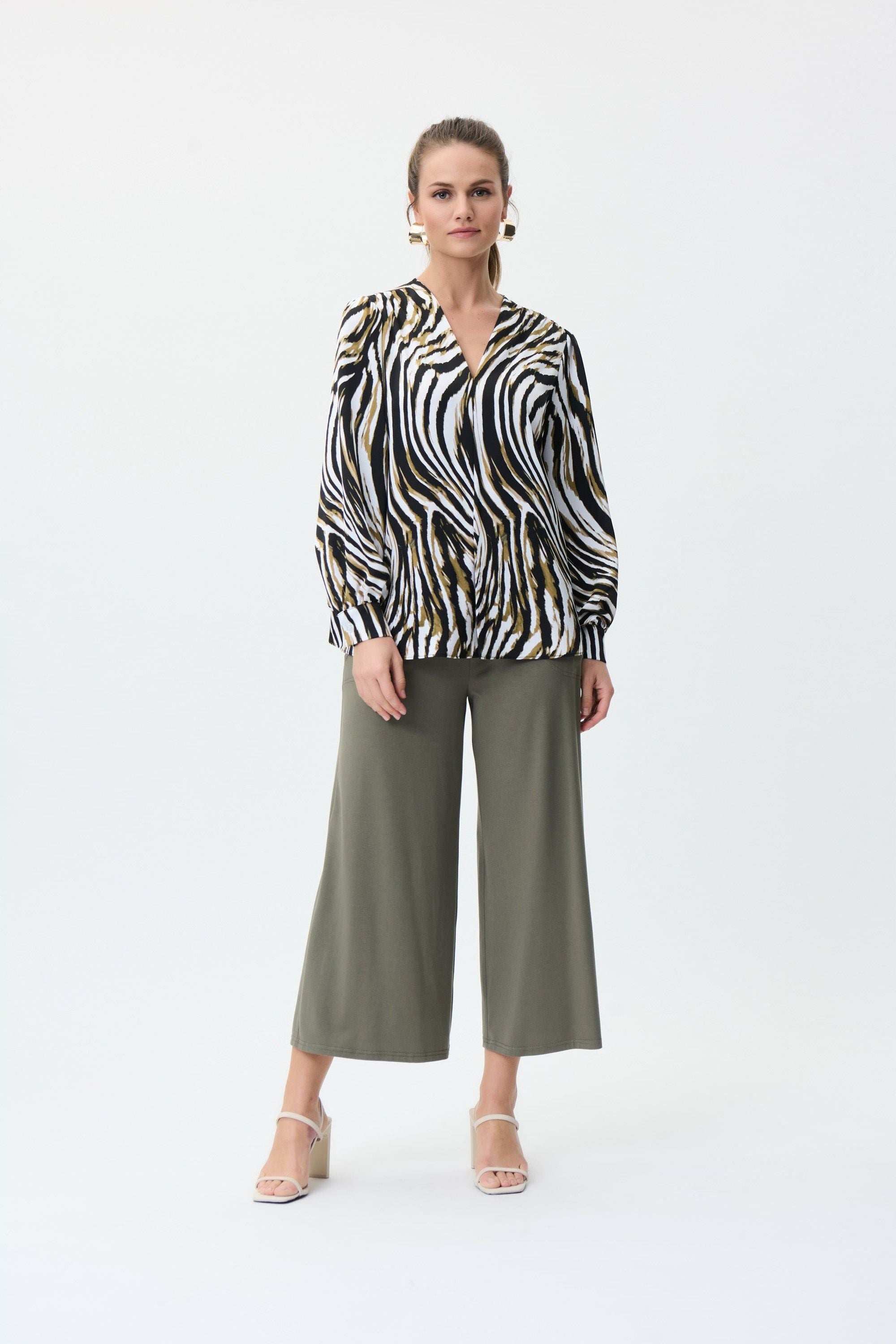 Joseph Ribkoff Wide Leg Crop Pant - Style 231121