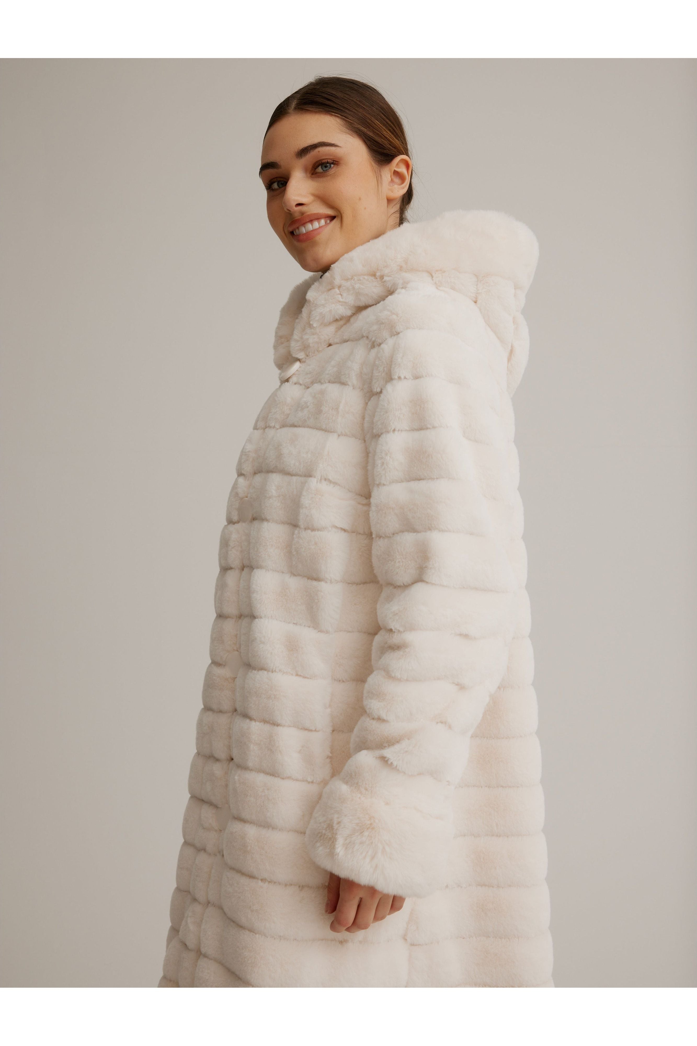 Nikki Jones Reversible Faux Fur Coat - Style K4129RK-164