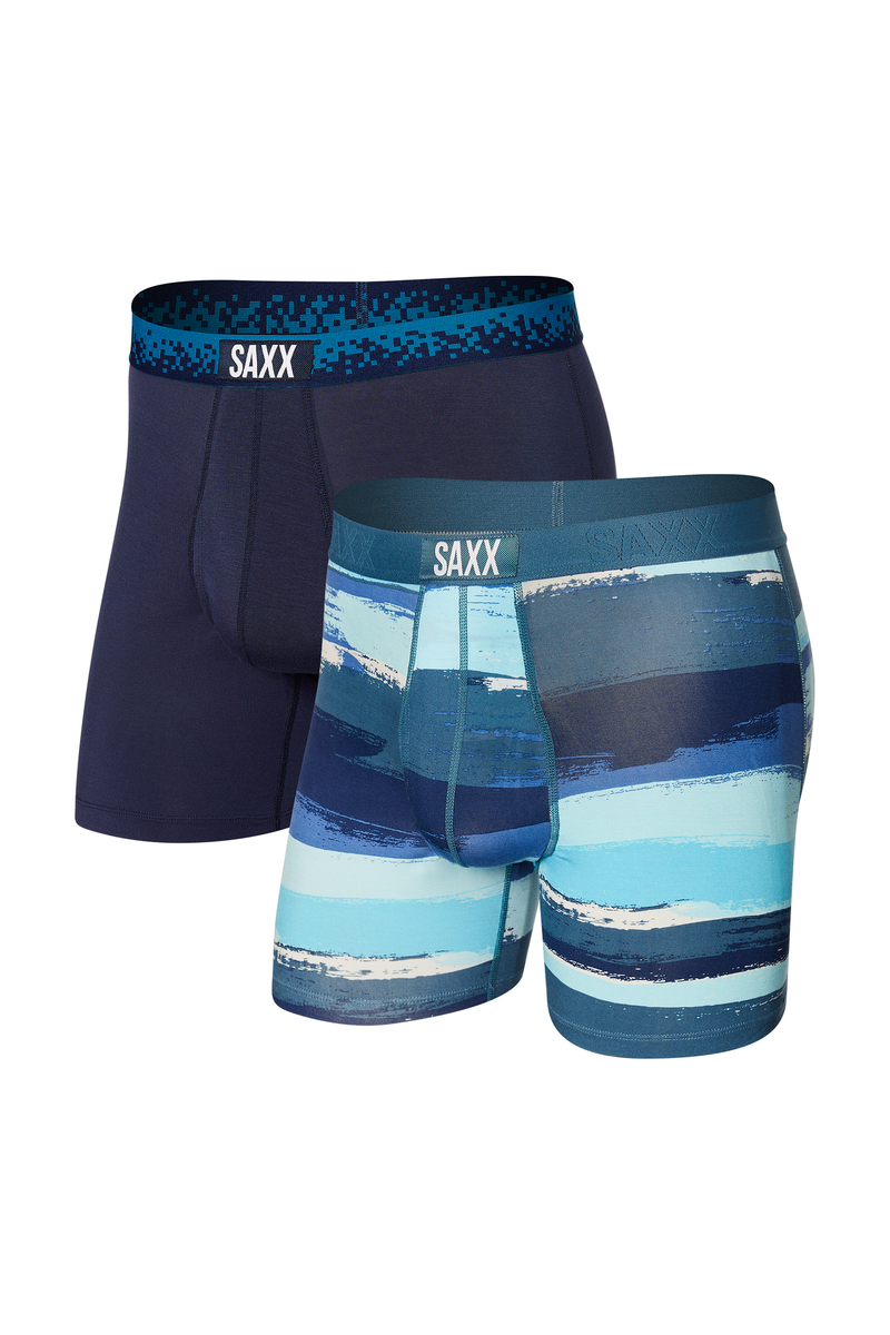 Saxx ULTRA 2-Pack Super Soft Boxer Brief / Red Ombre Rugby/Navy at